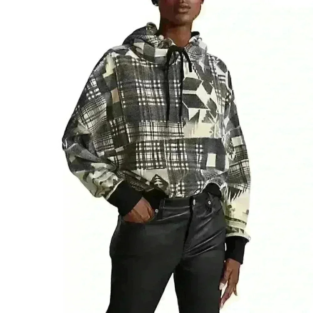 NEW! Polo Ralph Lauren Women's S Fleece Patchwork Hoodie NWT $168 - Picture 3 of 4